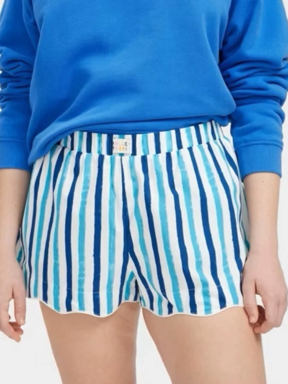 Roller Rabbit X Target Blue & White Striped Women's Cotton Shorts